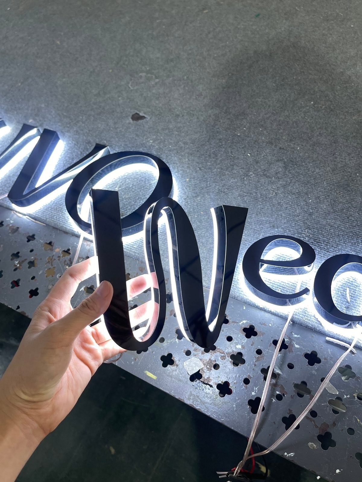 Backlit LED logo sign
